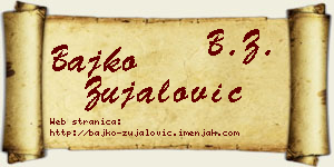 Bajko Zujalović vizit kartica